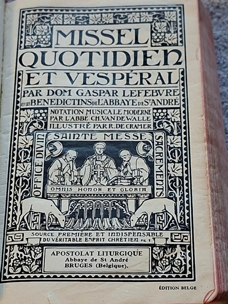 Missel Quotidien and Vesperal 1941, Collections, Religion, Utilisé, Christianisme | Catholique, Livre, Enlèvement ou Envoi