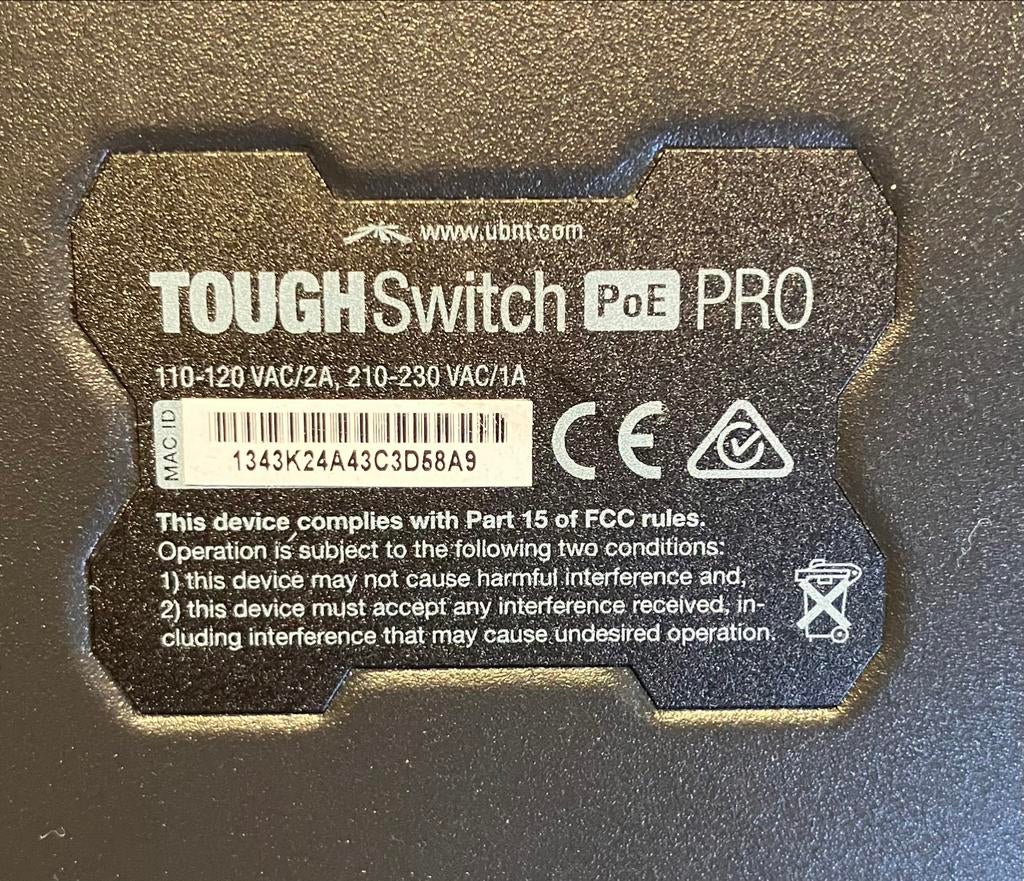 Ubiquity TOUGHSwitch POE pro 8port gigabit managed switch, Enlèvement ou Envoi, Utilisé