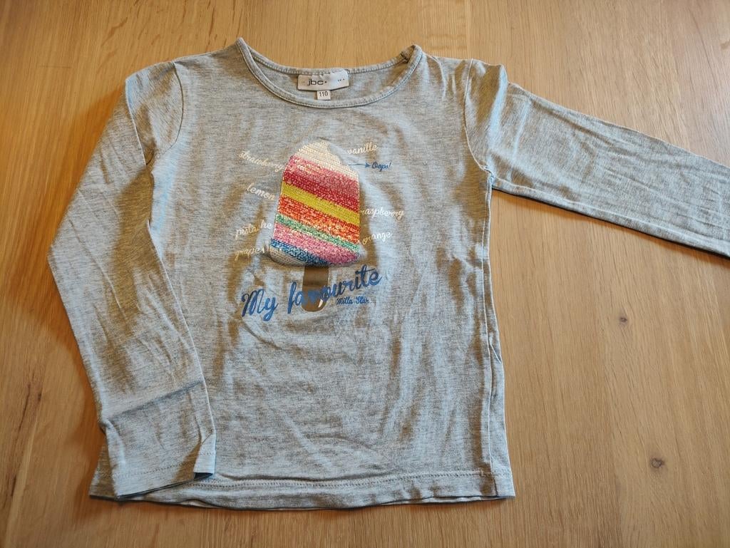 Grijze longsleeve JBC 110, Kinderen en Baby's, Kinderkleding | Maat 110, Gebruikt, Meisje, JBC, Ophalen of Verzenden