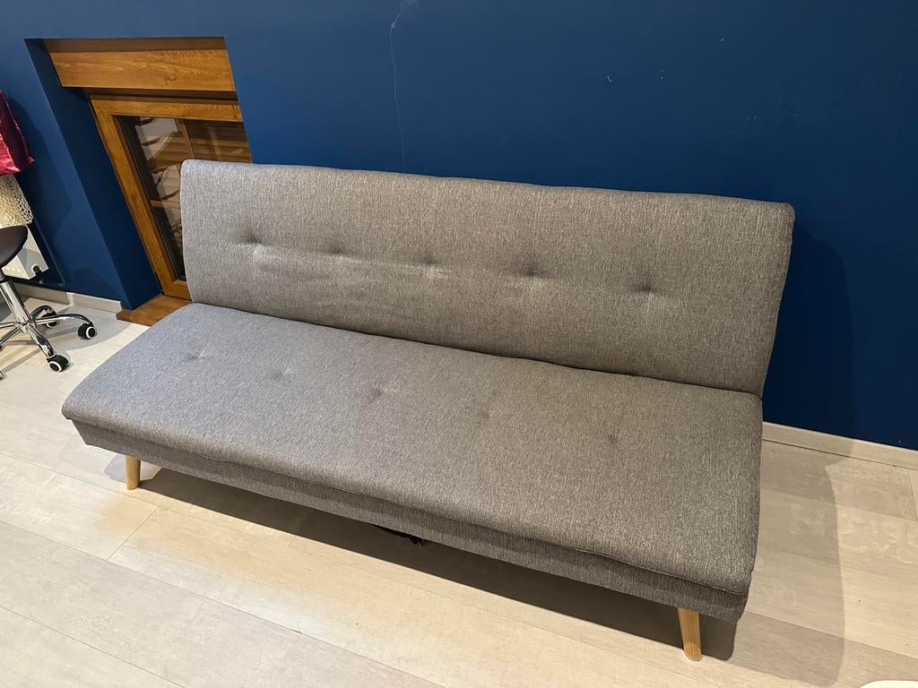 Canapé convertible gris, Enlèvement, Comme neuf, Gris, 80 cm