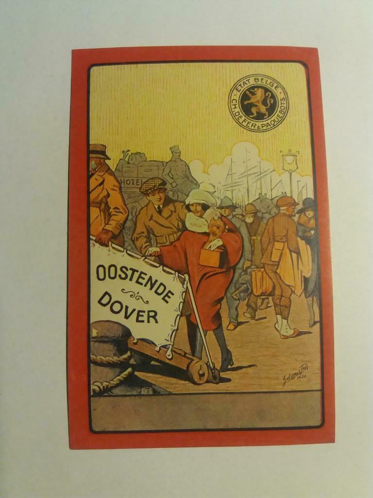 Postkaart Oostende Dover lot 137, Ophalen of Verzenden, 1920 tot 1940, Ongelopen