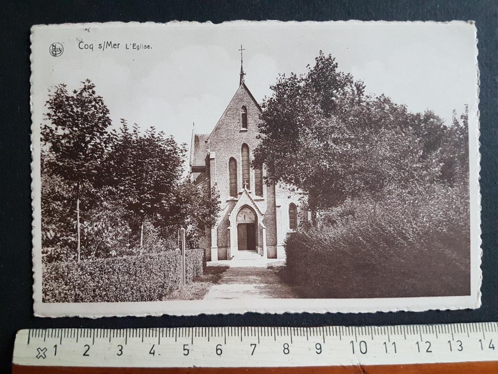 Postkaart De Den Haan a/Zee Coq s/Mer L'Eglise, Verzamelen, Ophalen of Verzenden, 1920 tot 1940, Gelopen, West-Vlaanderen