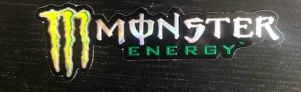 Autocollant Chrome Chrome Monster Energy - 124 x 40 mm, Motos, Enlèvement ou Envoi