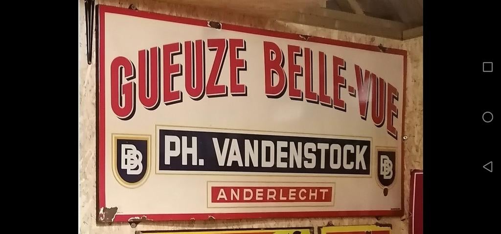 Gueuze belle-vue emaille-bord, Verzamelen, Biermerken, Ophalen