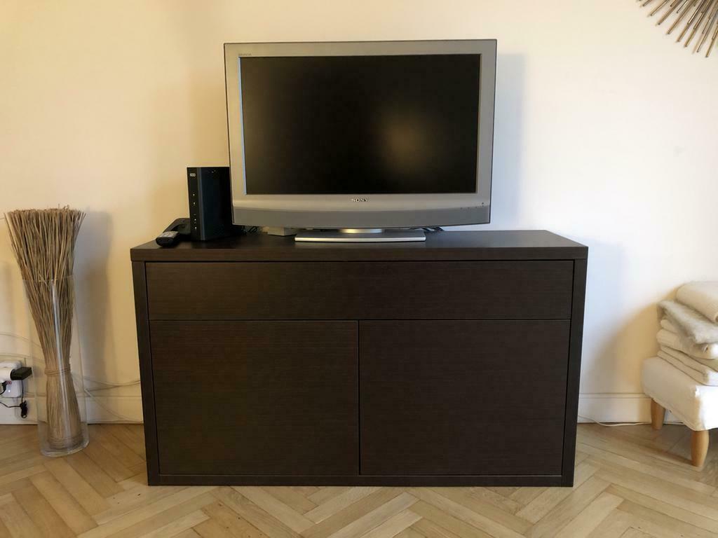 Bahut MAP-SUMISURA 60280 chêne foncé, Maison & Meubles, Armoires | Mobilier de télévision, Comme neuf, Moins de 100 cm, 100 à 150 cm
