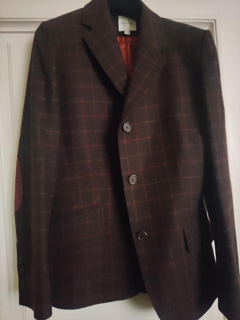 Blazer Façonnable à carreaux, marron/bordeaux/jaune, taille, Enlèvement ou Envoi, Comme neuf