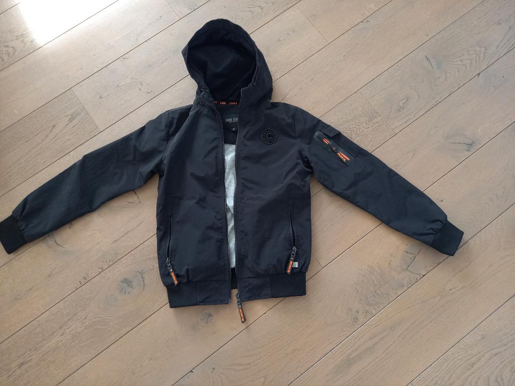 Maat 152 : jas regenjas met kap Cars Jeans zwart nieuwstaat, Ophalen of Verzenden, Zo goed als nieuw, Jas, Jongen