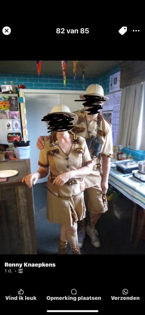 Carnavalskledij safari, Ophalen, Zo goed als nieuw