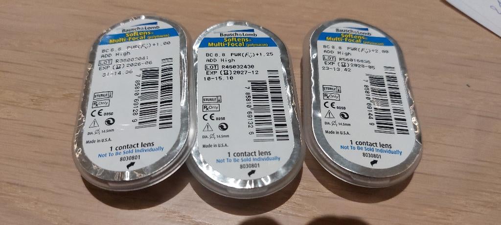 Multi - Focal  Softlens  Bausch & Lomb, Ophalen of Verzenden, Nieuw