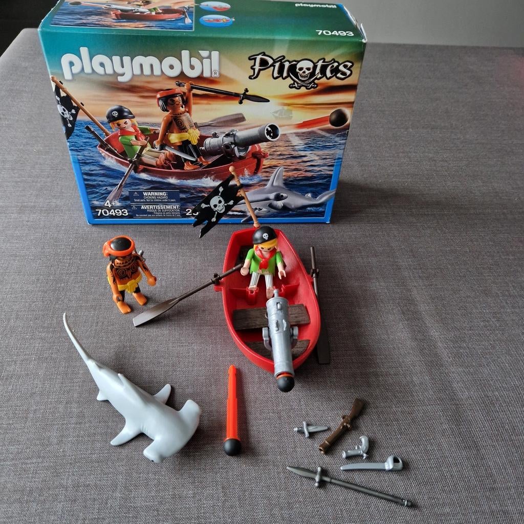 Playmobil piratenboot met hamerhaai - zo goed als nieuw, Kinderen en Baby's, Speelgoed | Playmobil, Ophalen of Verzenden, Zo goed als nieuw