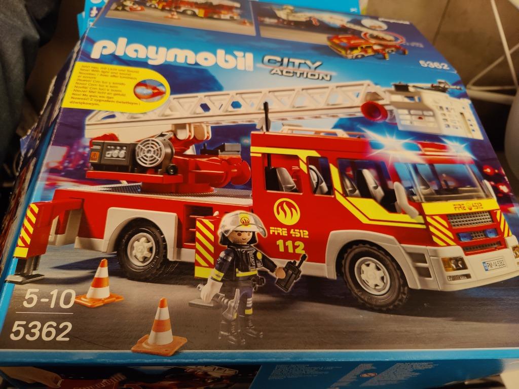 Playmobil - Brandweerwagen - 5362 - Ladder Unit with Lights, Ophalen, Zo goed als nieuw, Complete set