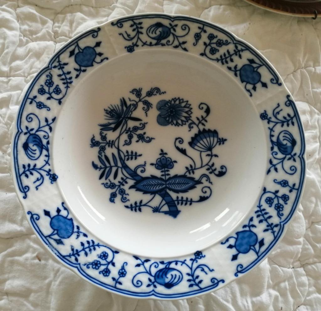 Diep bord sierbord merk Thun blauwe ui france, Ophalen of Verzenden