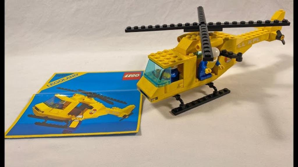 LEGO classic town coast guard 6697 Rescue-I Helicopter 1985, Ophalen of Verzenden, Zo goed als nieuw, Complete set, Lego