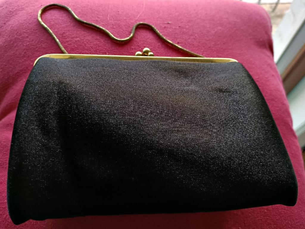 Sac de soirée vintage noir scintillant fermoir + chaîne doré, Bijoux, Sacs & Beauté, Sacs | Sacs Femme, Comme neuf, Sac de soirée