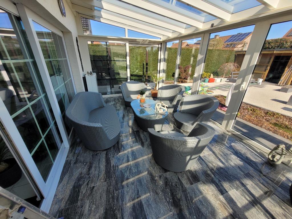 Prachtige tuinset, Tuin en Terras, Tuinsets en Loungesets, Zo goed als nieuw, Tuinset, Kunststof, 7 zitplaatsen, Bank, Bijzettafel