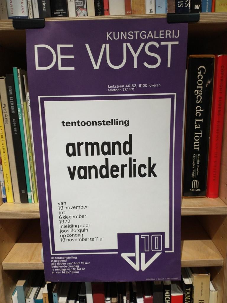 Armand Vanderlick 1972 affiche De Vuyst, Enlèvement ou Envoi, Comme neuf