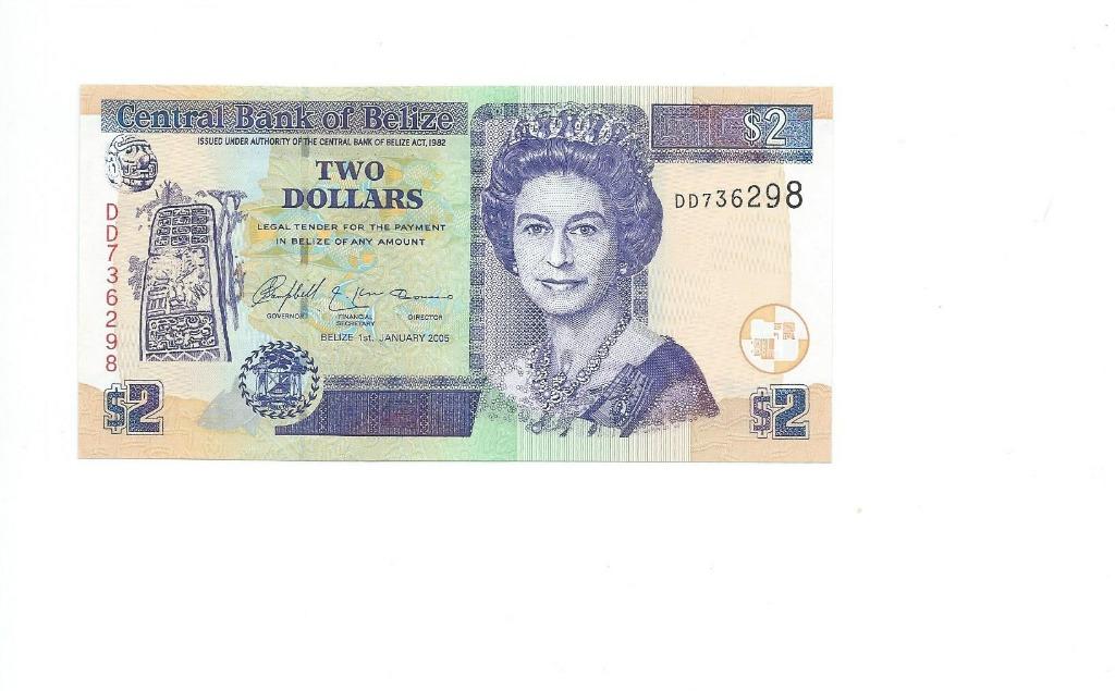 Belize, 2 Dollars 1/01/2005, UNC., Enlèvement ou Envoi, Amérique centrale, Billets en vrac