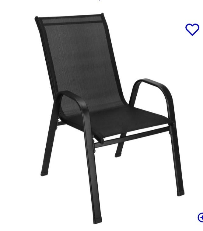 Tuinstoelen aluminium zwart nieuw, Tuin en Terras, Ophalen, Nieuw, Aluminium, Stapelbaar