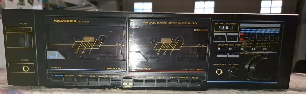 Deck cassette Memorex SCT-404, Audio, Tv en Foto, Ophalen of Verzenden, Dubbel, High speed dubbing