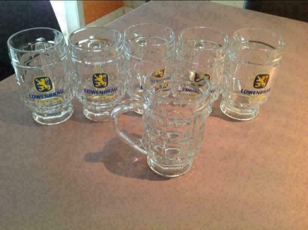 6 bierkroegen Löwenbräu München, Verzamelen, Ophalen of Verzenden