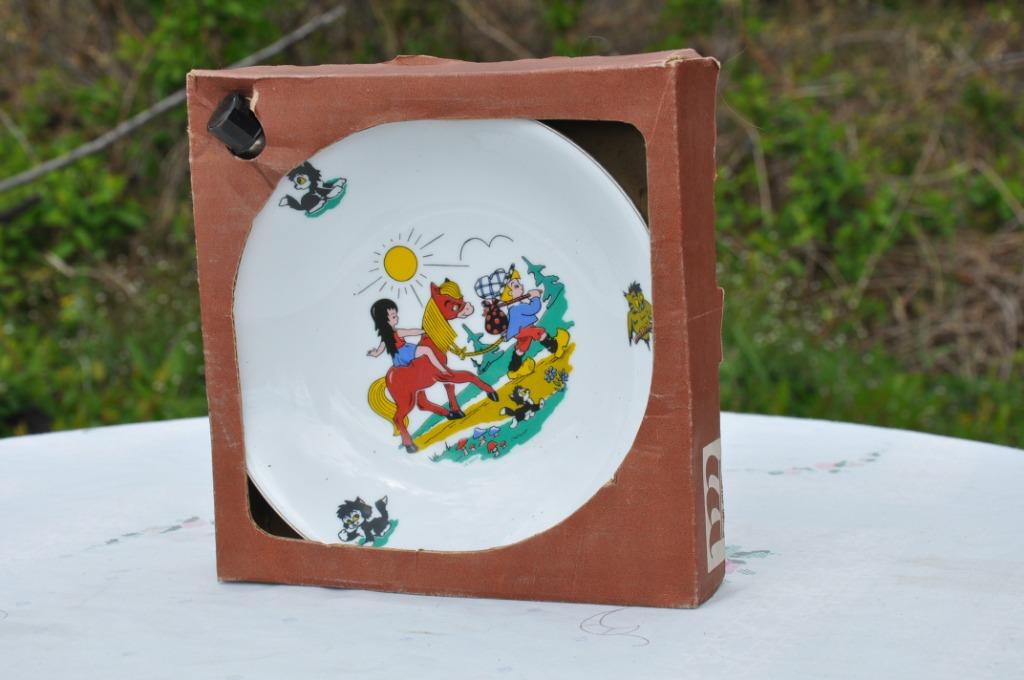 assiette chauffante metal et faience vintage non utiliser, Enlèvement ou Envoi