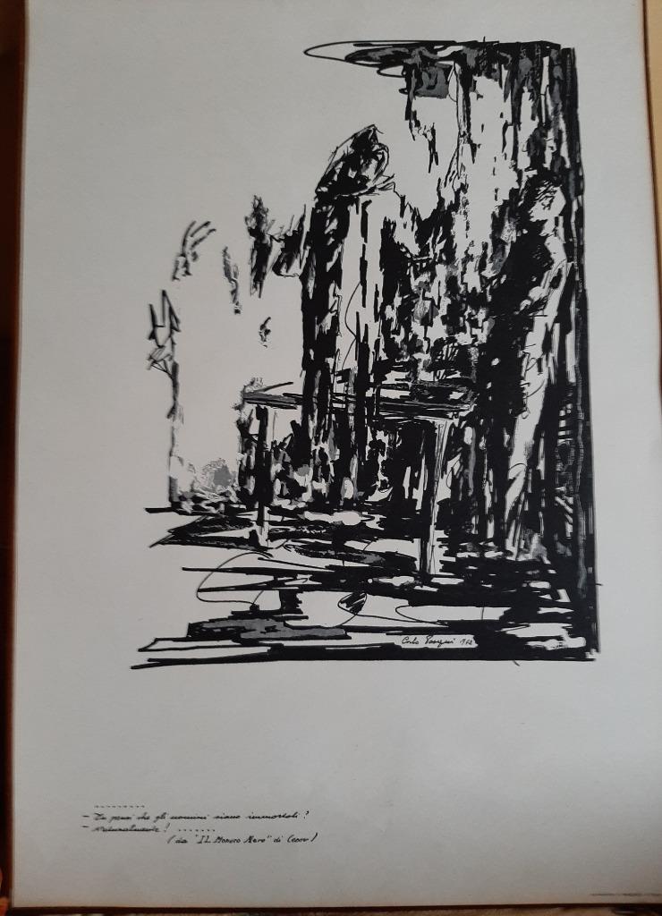 Carlo Pasqui tekening, Ophalen of Verzenden