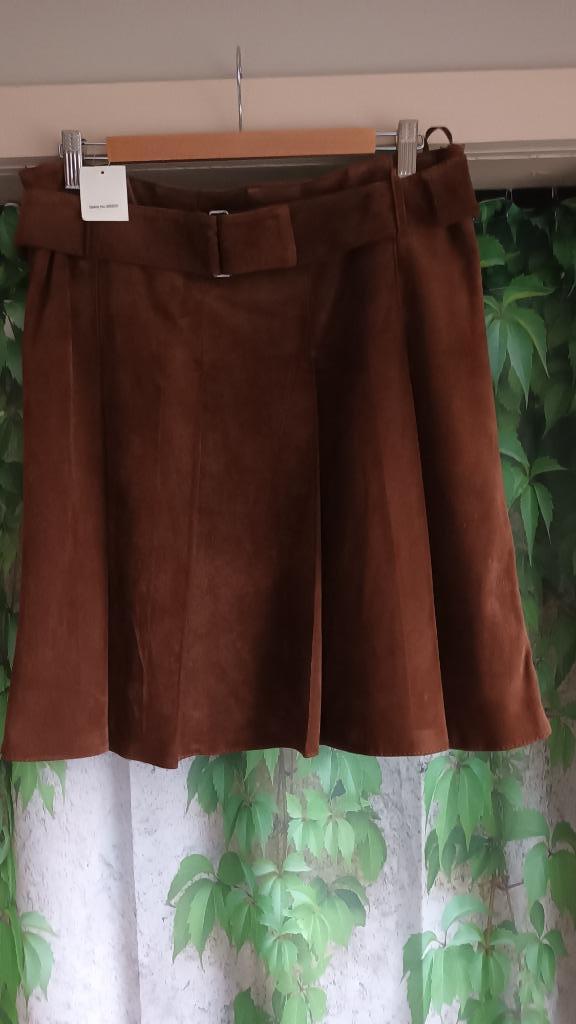 Daim plooirok, Bruin, Gedragen, Bandolera, Ophalen