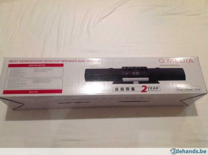 Speaker bar ipod, iphone, ipad met radio nieuw in doos, Ophalen, Nieuw