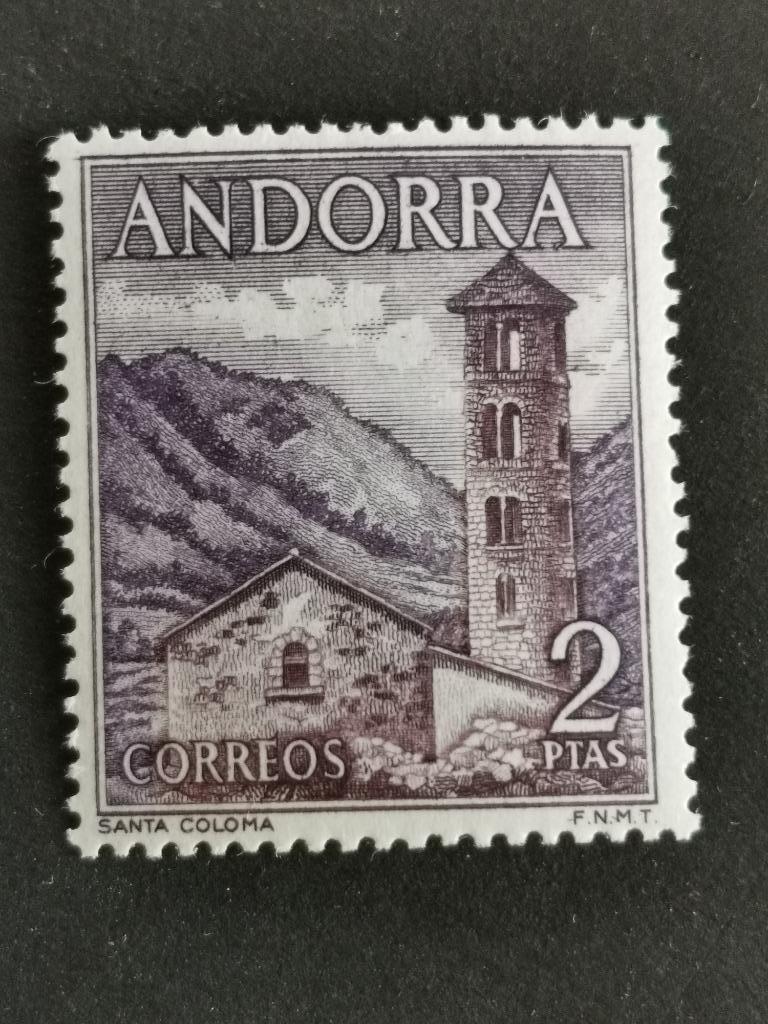 Spaans Andorra 1963 - kerk van Santa Coloma **, Ophalen of Verzenden, Postfris