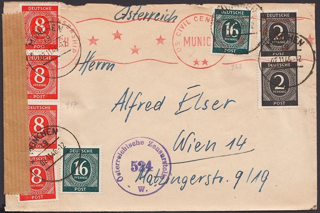 1946 - DUITSLAND -  I. Kontrollratsausgabe [Y&T 2+7+13], Verzenden, Overige periodes, Gestempeld
