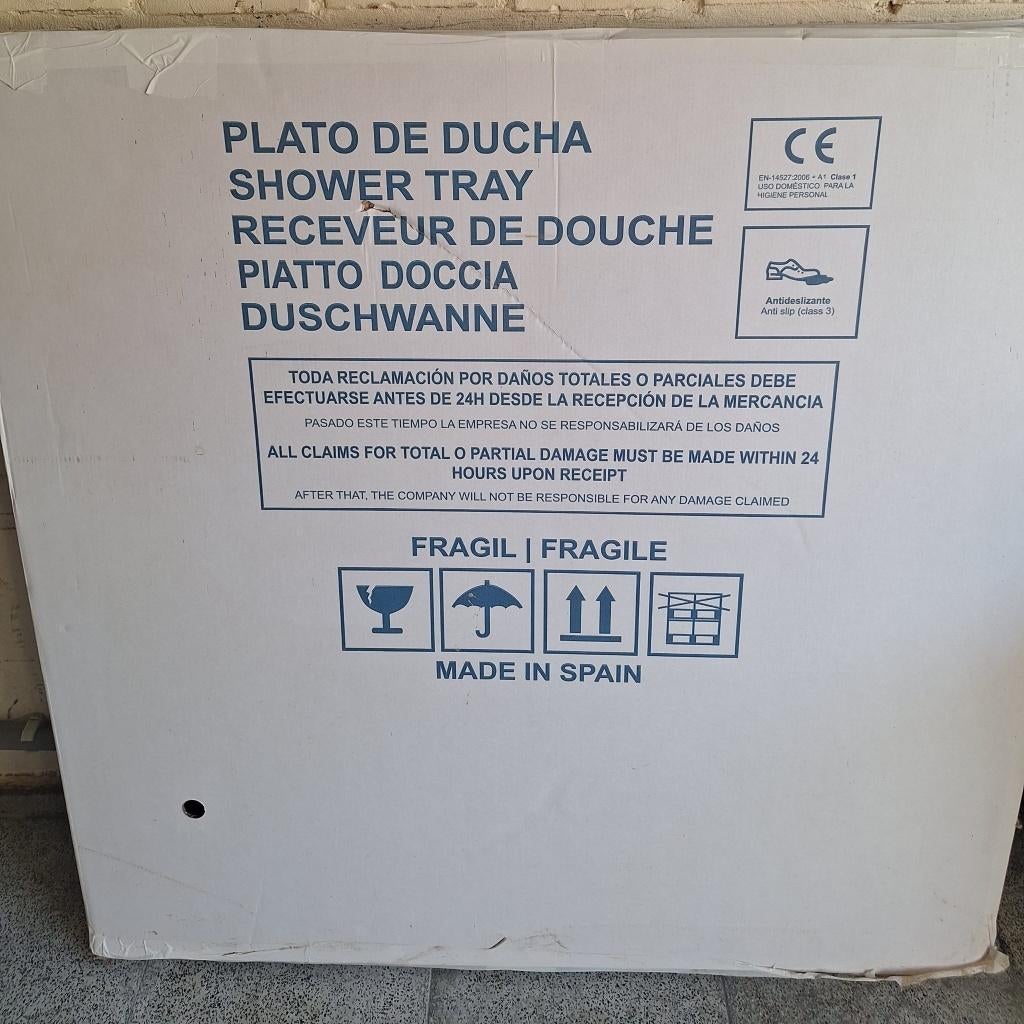 Allibert - Receveur douche - Luna 90x90 CM - Polybeton  Noir, Bricolage & Construction, Enlèvement, Neuf, Pierre, Douche