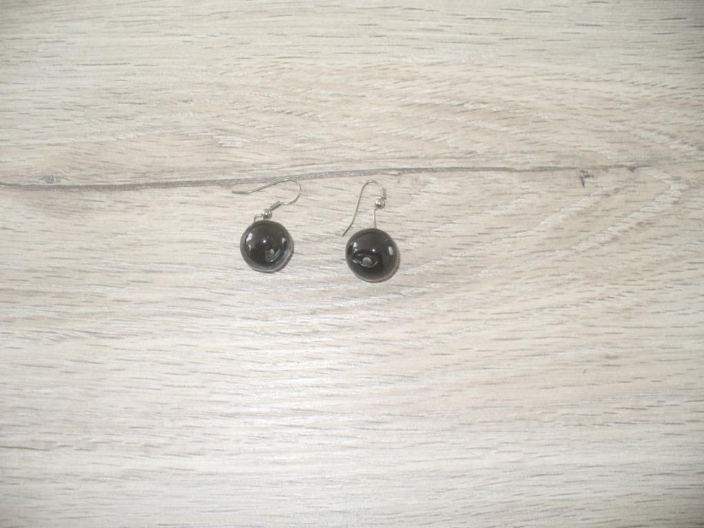 Oorbellen: hangertjes zwart, Bijoux, Sacs & Beauté, Boucles d'oreilles, Enlèvement ou Envoi, Comme neuf, Noir
