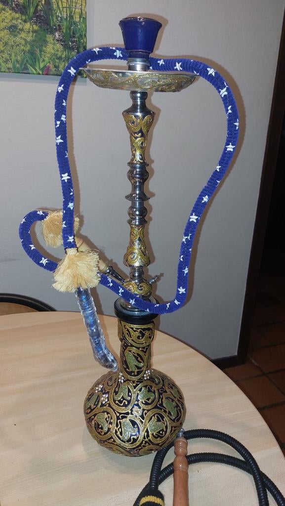 Handgemaakte Turkse Shisha 68 cm + Koffer & Extra Slang, Verzamelen, Rookartikelen, Aanstekers en Luciferdoosjes, Ophalen, (Water)pijp