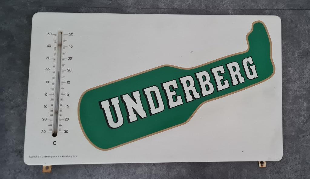 Underberg vintage reclame thermometer voor bar cafe mancave, Ophalen of Verzenden, Gebruikt, Gebruiksvoorwerp