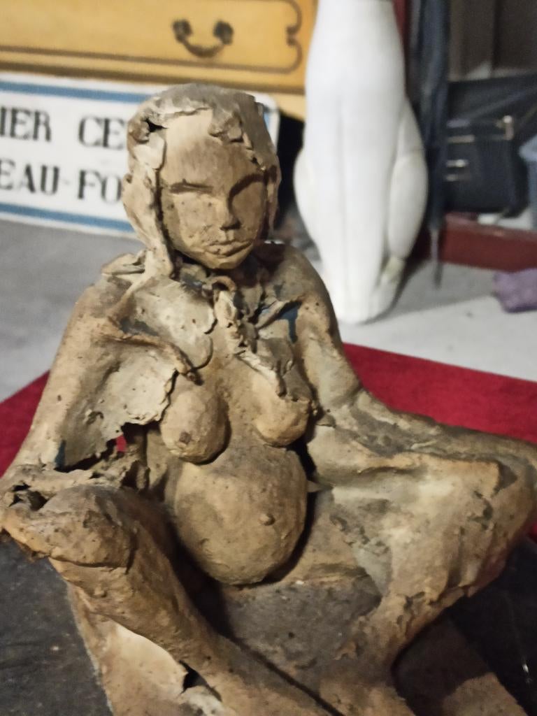 Sculpture en céramique vintage femme nue, Antiquités & Art, Art | Sculptures & Bois, Enlèvement