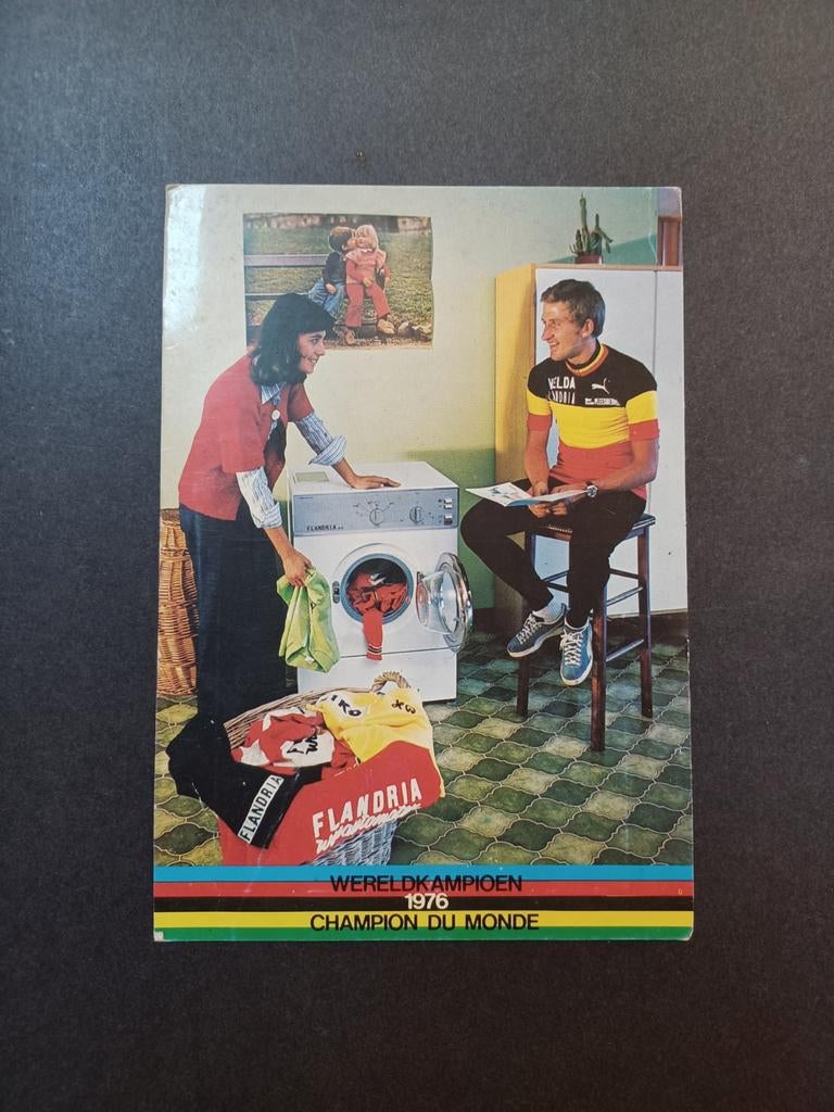 Postkaart Freddy Maertens wereldkampioen 1976, Verzamelen, Ophalen of Verzenden, Nieuw