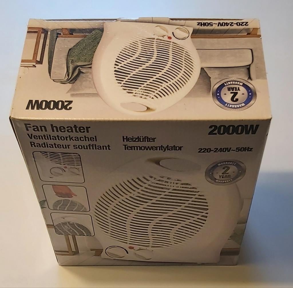 Verwarmings ventilator Nieuw in doos voor bijverwarming etc., Elektronische apparatuur, Ophalen of Verzenden, Zo goed als nieuw