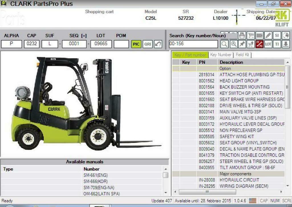 Clark ForkLift 2019 (PartProPlus), Envoi