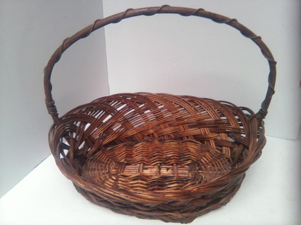 Presentatie mand donker bruin ovaal - 30x38 cm, Neuf, Osier, Enlèvement, Panier