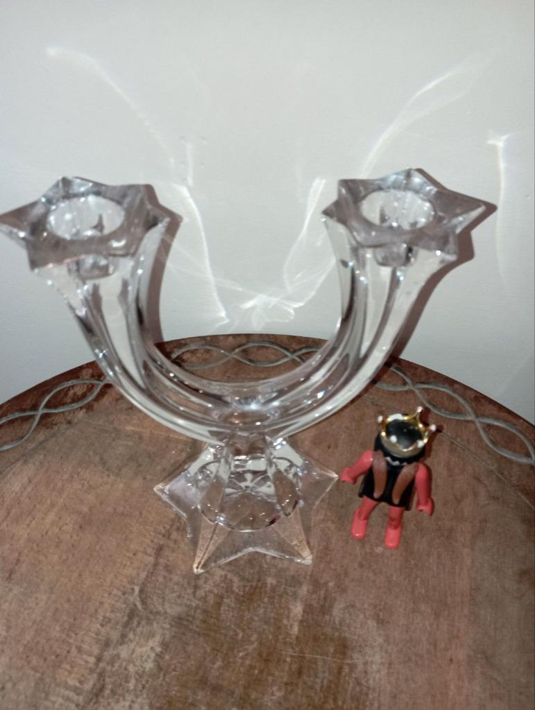 653) glazen kandelaar Villeroy & Boch, Antiek en Kunst, Ophalen of Verzenden