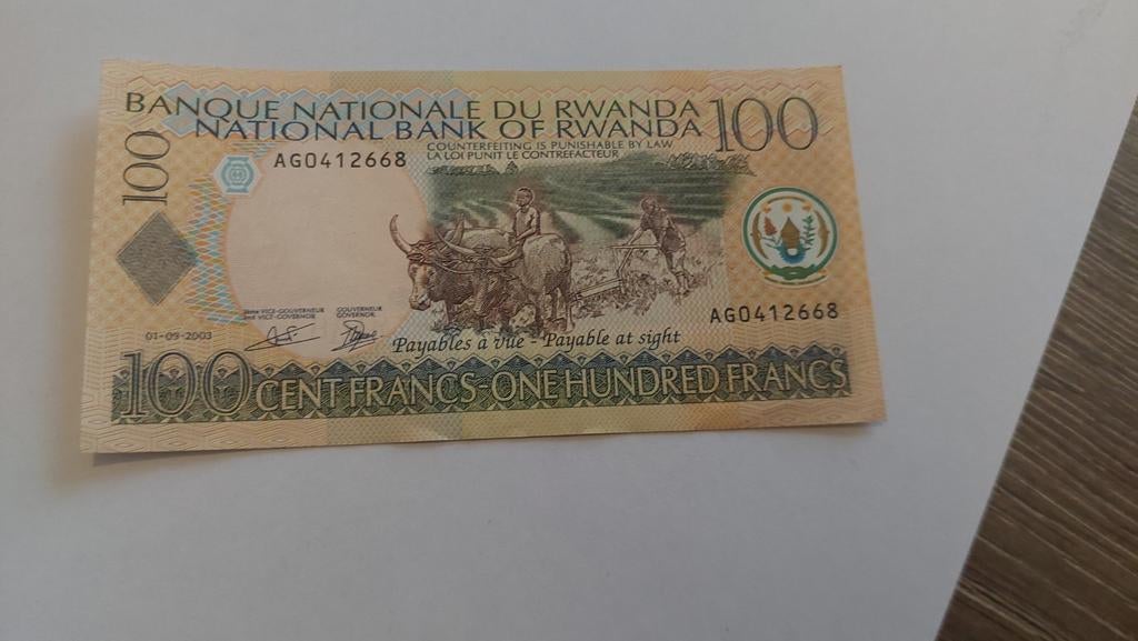 Dit is een bankbiljet van 100 Rwandese frank, Timbres & Monnaies, Timbres | Indes orientales néerlandaises, Enlèvement ou Envoi