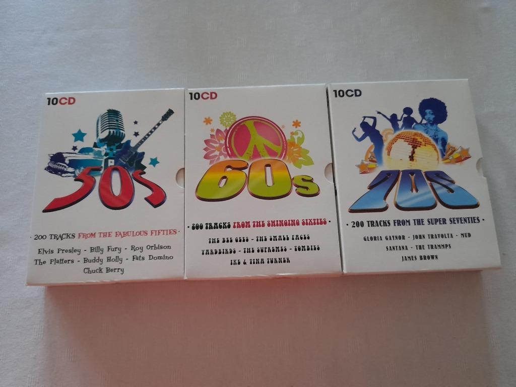 30 CD's met muziek jaren 50, 60, 70, Enlèvement