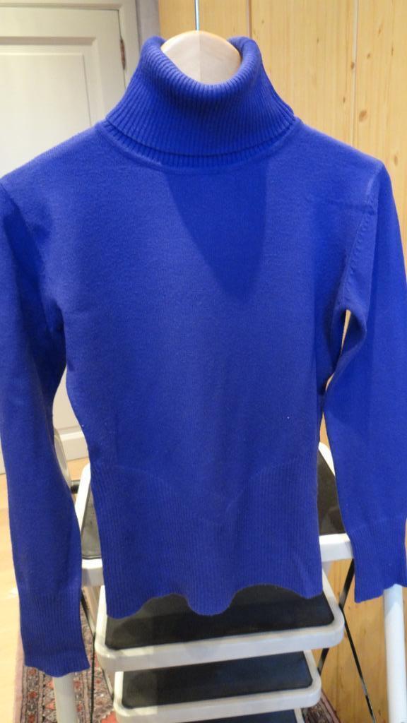 Pull met rolkraag kleur:KOBALT maat:140, Gebruikt, Meisje, Trui of Vest, Ophalen of Verzenden