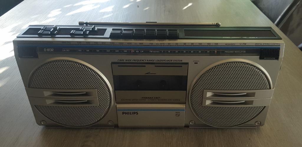 Vintage Radio Cassette Philips, Audio, Tv en Foto, Radio's, Ophalen of Verzenden, Gebruikt, Radio