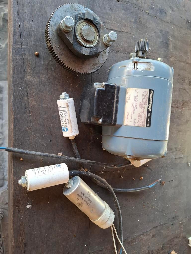 Elektrische motor 3f plus condensator 2f, Ophalen