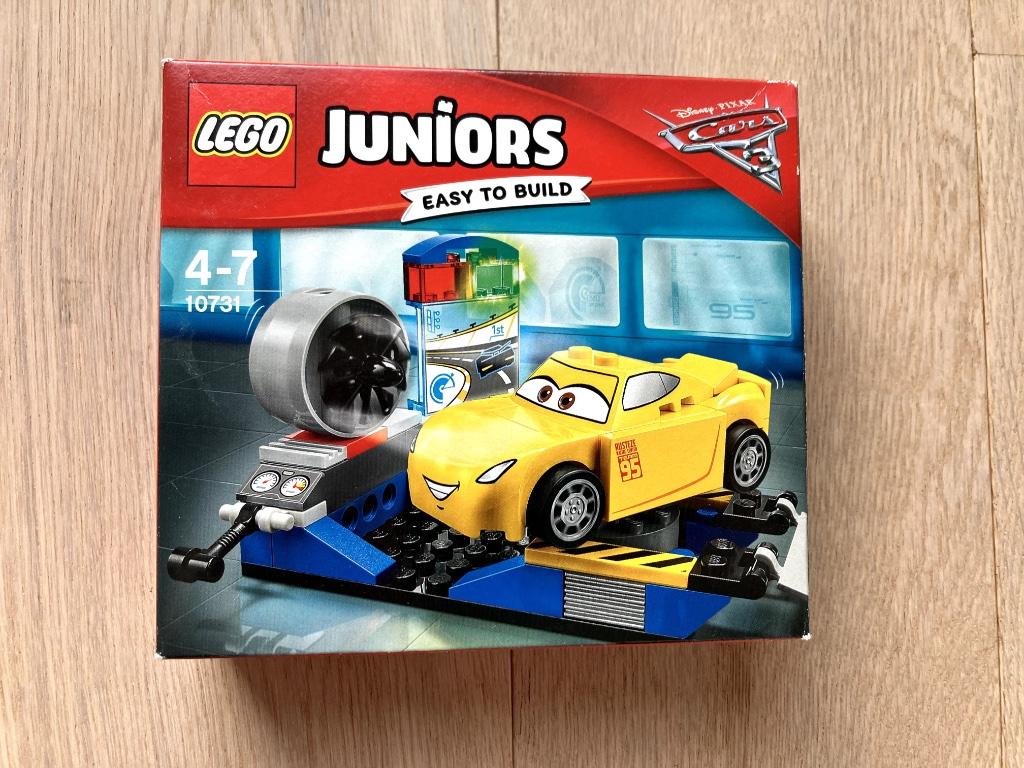 Lego Juniors Cars 10731 Cruz Ramirez race-simulator, Lego, Ophalen of Verzenden, Zo goed als nieuw, Compleet