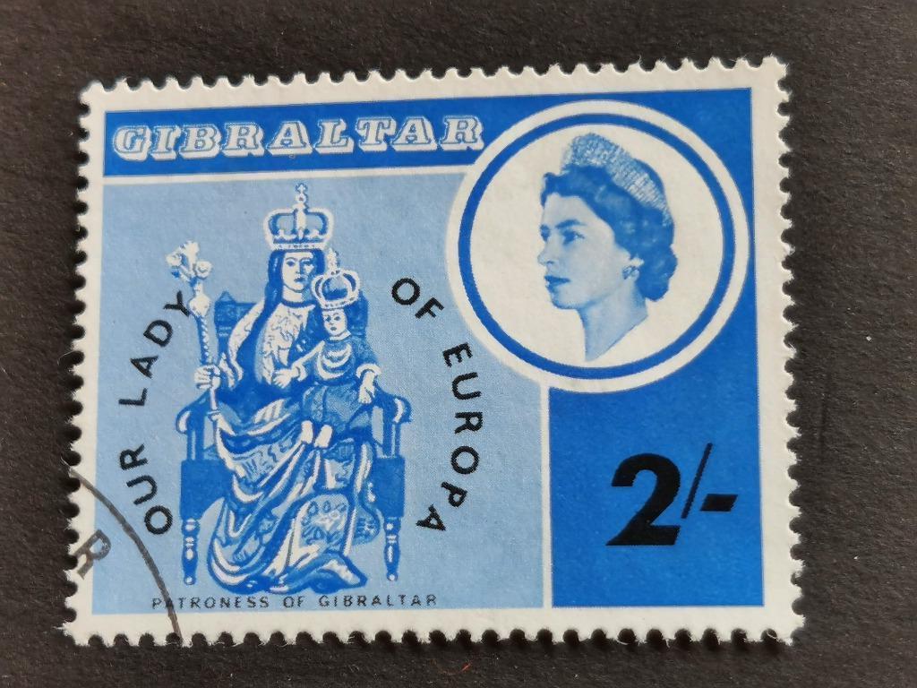 Gibraltar 1966 - Our Lady of Europe (patroonheilige), Ophalen of Verzenden, Overige landen, Gestempeld