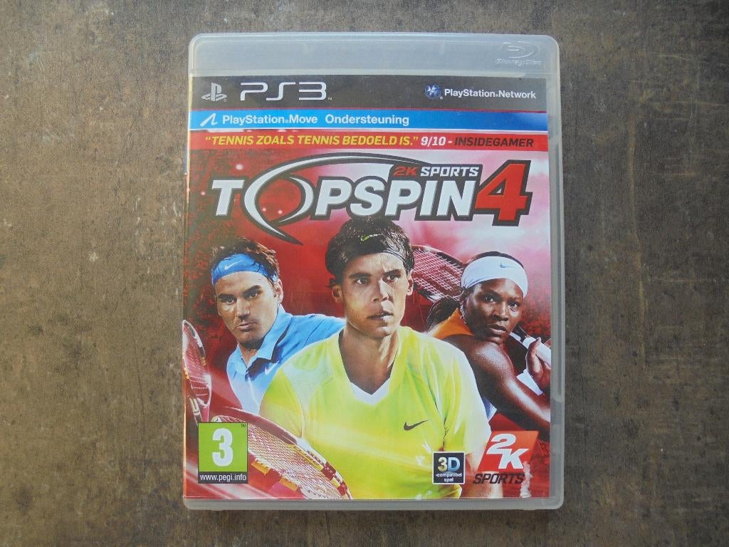 Topspin 4 voor PS3 (zie foto's), Enlèvement ou Envoi, 2 joueurs, Utilisé, À partir de 3 ans