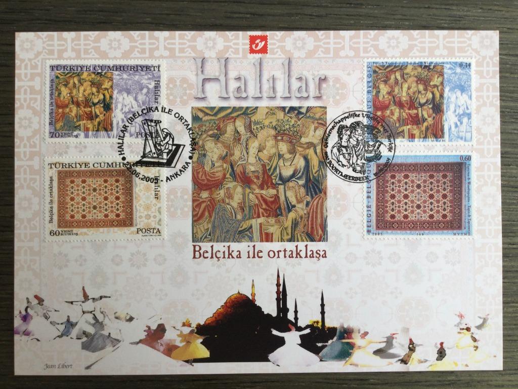België / Belgique / Türkiye OBP 3413HK Herdenkingskaart, Met stempel, Verzenden, Kunst, Gestempeld
