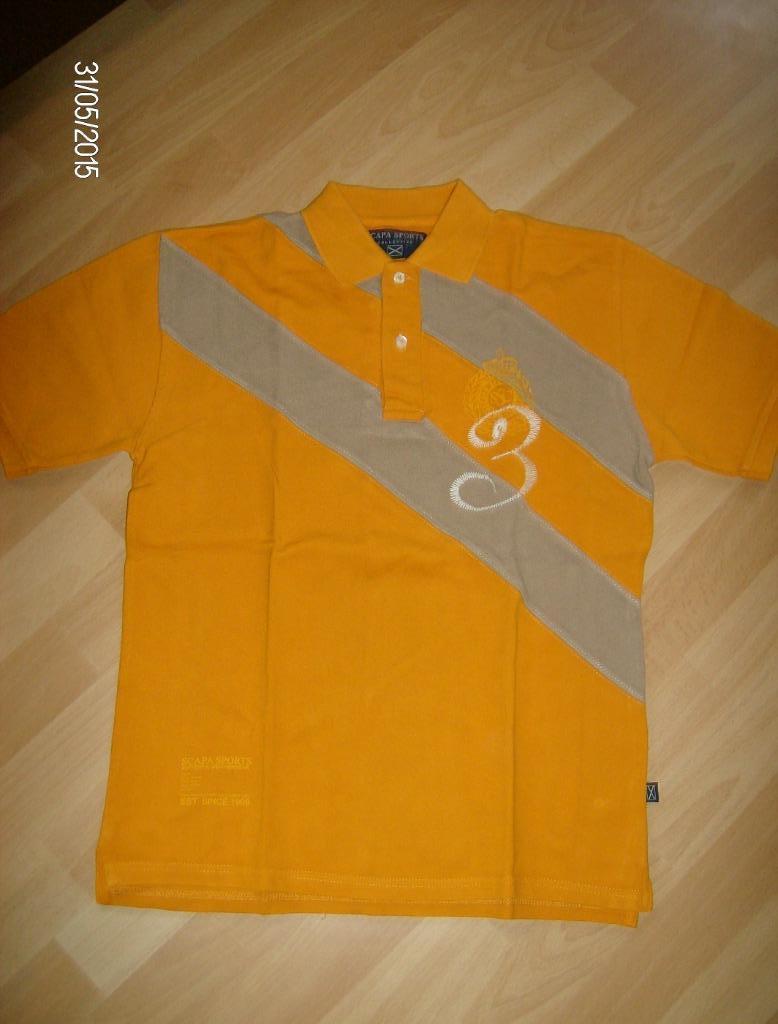 t-shirt / polo oranje merk scapa - maat 14 jaar duur in aank, Garçon, Scapa, Enlèvement ou Envoi, Chemise ou À manches longues